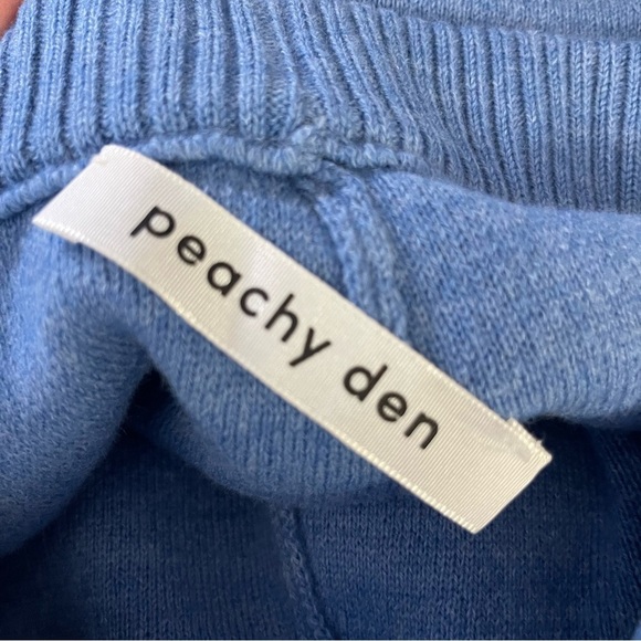 Peachy Den Merino Wool Blend Knit Pull On Shorts In Blue Women's Size S - Picture 3 of 5